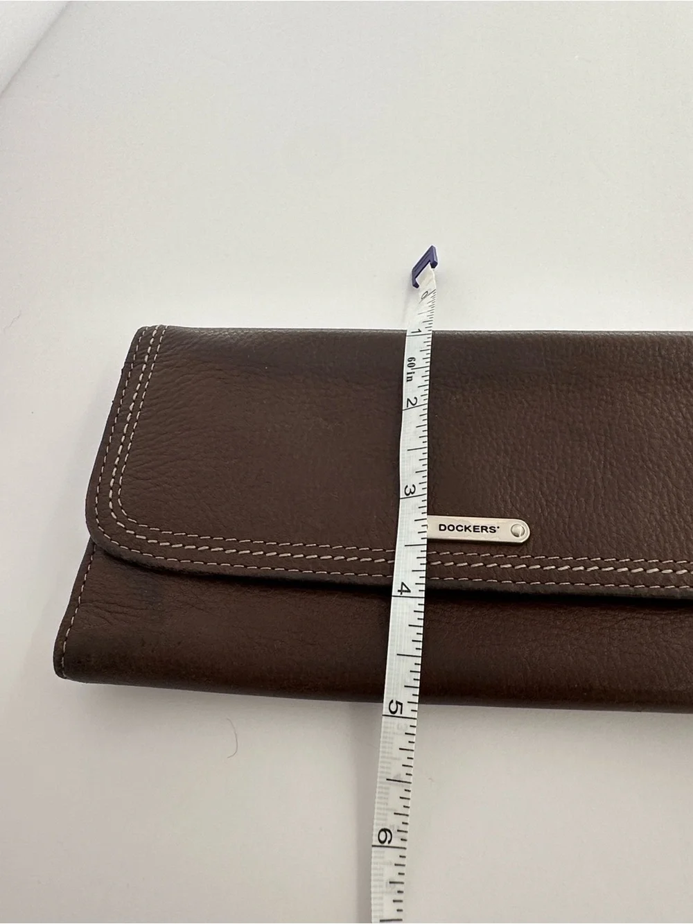 Dockers Dark Brown Leather Clutch Wallet